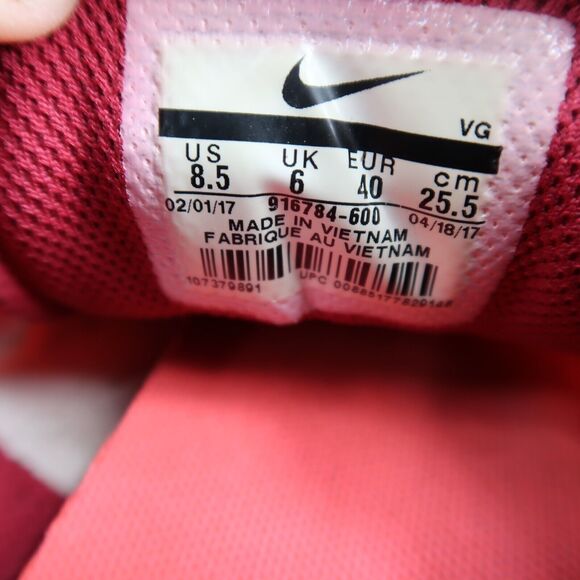Nike Shoes Womens 8.5 Athletic Trainers Casual Active Comfort Run Gym Sport Pink - Picture 11 of 12